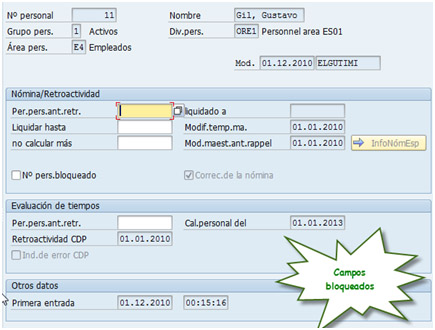 SAP HR - Infotipo 0003