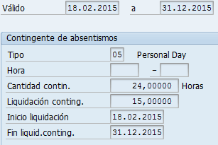 SAP, compensación horas del infotipo 2006