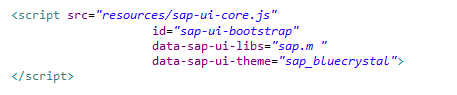 SAPUI5, bootstrap