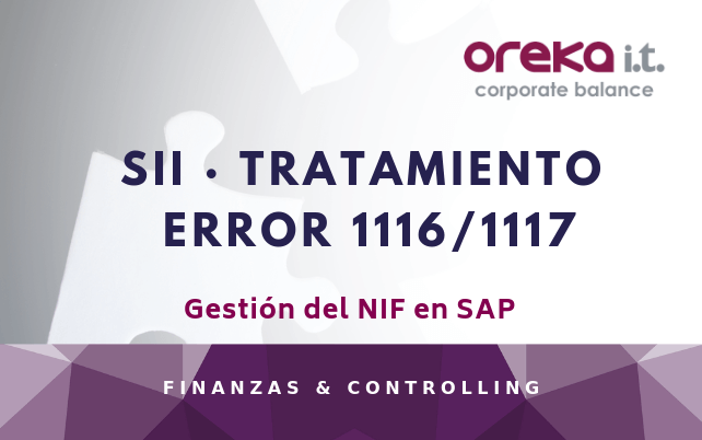 SII · Tratamiento error 1116/1117: Gestión del NIF en SAP