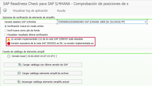 Conversión a S4HANA Simplification item-check - SAP Readiness Check