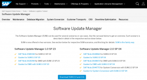 SAP Software Update Manager SUM 1.0 y SUM 2 - Descargar SUM