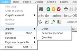 Impresión de avisos y órdenes de mantenimiento (4)