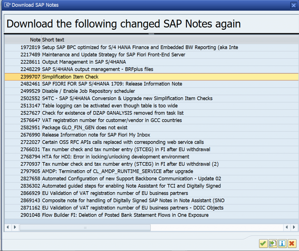 SAP Notes