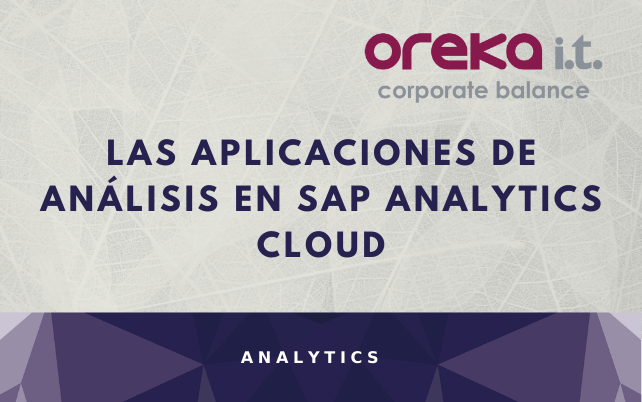 Las aplicaciones de análisis en SAP Analytics Cloud