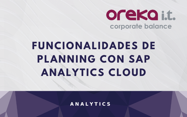 Funcionalidades de Planning con Sap Analytics Cloud