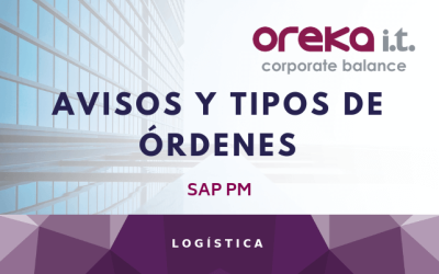 Avisos y tipos de órdenes de SAP PM