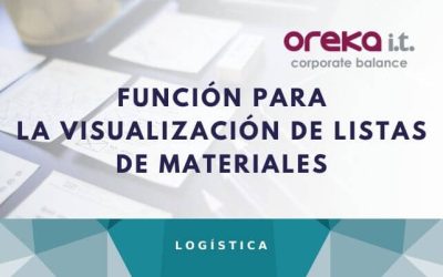 Función para la visualización de las listas de materiales