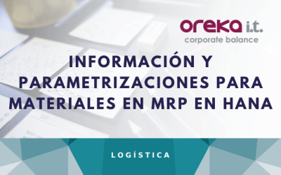 Información y parametrizaciones para materiales en MRP en HANA