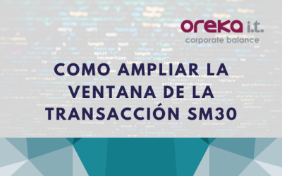 Como ampliar la ventana de la transacción SM30