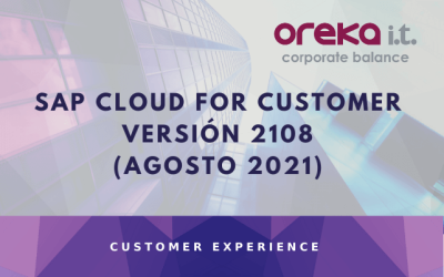 SAP Cloud for customer versión 2108Agosto 2021