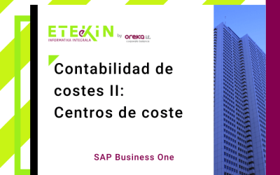 Contabilidad de costes II: Centros de coste
