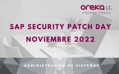 SAP Security Patch Day Noviembre 2022