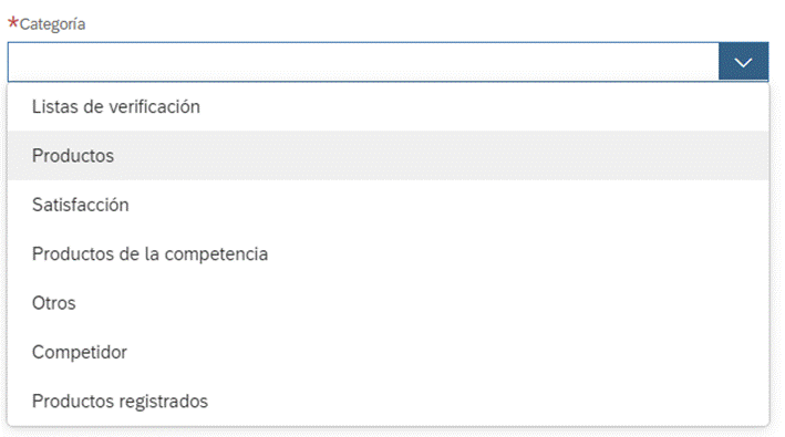 SAP Sales Cloud - Productos