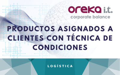 Productos asignados a clientes con técnica de condiciones