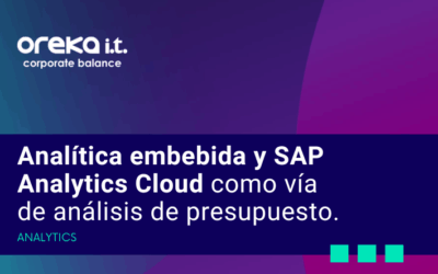 Analítica embebida y SAP Analytics Cloudcomo vía de análisis de presupuesto.